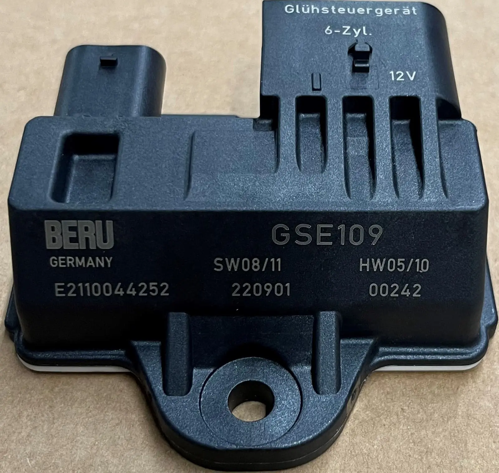 Control Unit, glow time